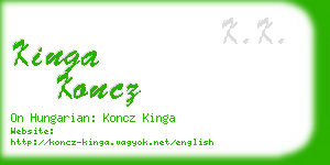 kinga koncz business card